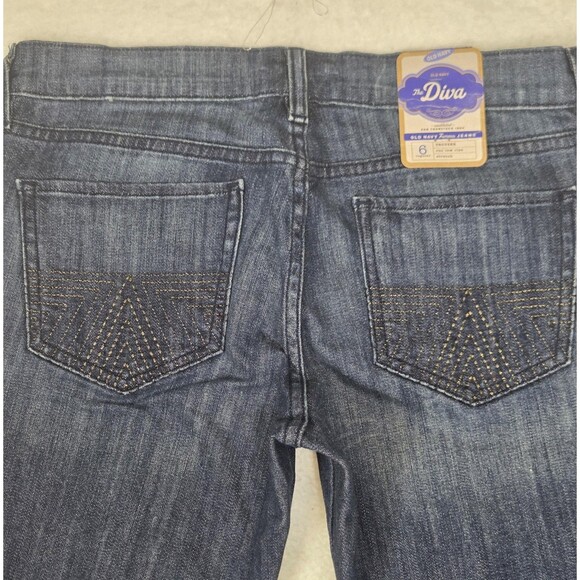 Old Navy Jeans Womens 6 Blue Diva Low Rise Stretch Bootcut Flared Leg Denim - Picture 4 of 7